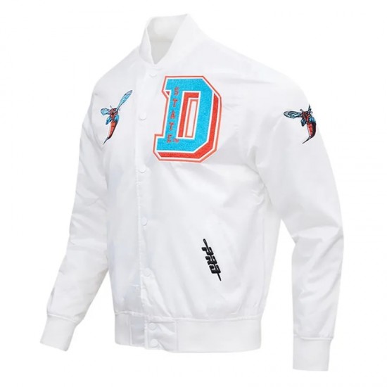 University Delaware State White Satin Jacket University Delaware State White Satin Jacket