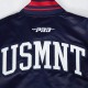 US Soccer Classic Rib Navy Satin Jacket