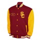 USC Trojans Fleece Cardinal and Gold Varsity Jacket
