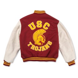 USC Trojans Varsity Cardinal and White Jacket
