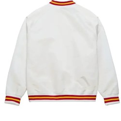 USC Trojans White Varsity Satin Jacket