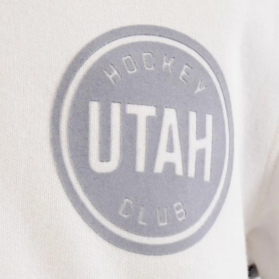 Utah Hockey Club White Striped Fleece Jacket