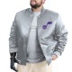 Utah Jazz Adaptive Bold Logo Varsity Satin Jacket Utah Jazz Adaptive Bold Logo Varsity Satin Jacket