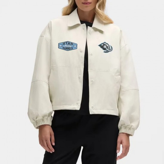 Utah Mammoth Heathered Bone Coach’s Jacket Utah Mammoth Heathered Bone Coach’s Jacket