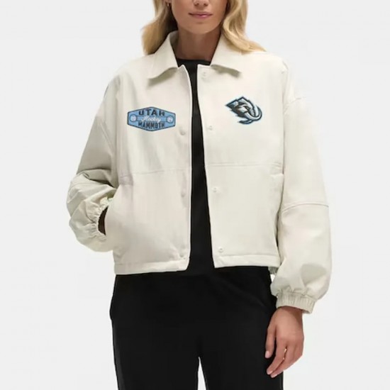 Utah Mammoth Heathered Bone Coach’s Jacket