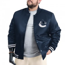Vancouver Canucks Adaptive Bold Logo Varsity Satin Jacket