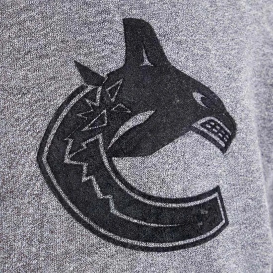 Vancouver Canucks Dark Heather Gray Striped Fleece Jacket Vancouver Canucks Dark Heather Gray Striped Fleece Jacket