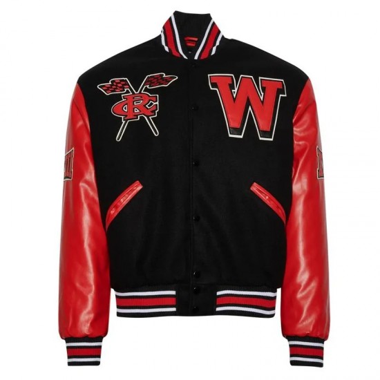 Varsity Winston Salem State University Black and Red Jacket Varsity Winston Salem State University Black and Red Jacket