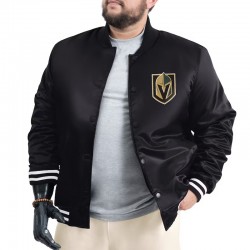 Vegas Golden Knights Adaptive Bold Logo Varsity Satin Jacket