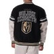 Vegas Golden Knights Drop Shoulder Black Varsity Jacket