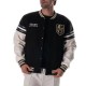 Vegas Golden Knights Drop Shoulder Black Varsity Jacket Vegas Golden Knights Drop Shoulder Black Varsity Jacket