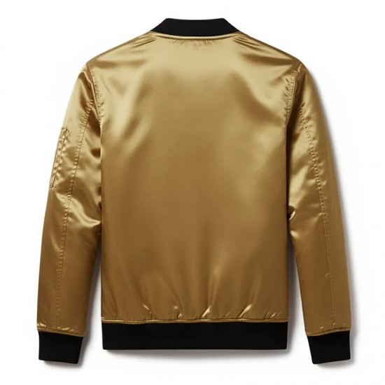 Vegas Golden Knights Gold Bomber Satin Jacket Vegas Golden Knights Gold Bomber Satin Jacket