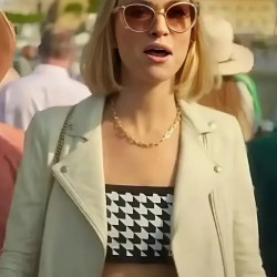 Violett Beane Leather Jacket from Death and Other Details