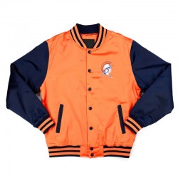 Virginia State Orange and Navy Baseball Jacket