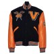 Virginia State University Black and Orange Varsity Jacket Virginia State University Black and Orange Varsity Jacket