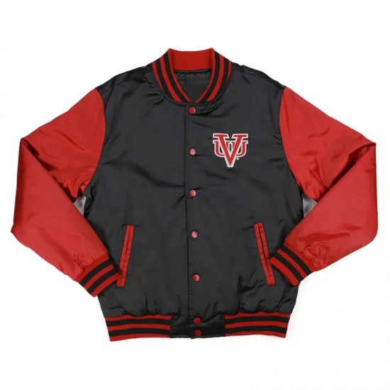 Virginia Union Black and Red Baseball Jacket Virginia Union Black and Red Baseball Jacket
