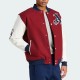 VRCT Arsenal Burgundy and White Varsity Full-Snap Wool/Leather Jacket