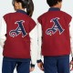 VRCT Arsenal Burgundy and White Varsity Full-Snap Wool/Leather Jacket
