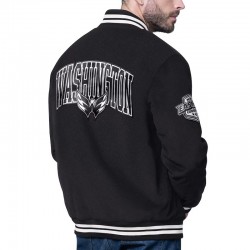 Washington Capitals Blackout Corduroy Varsity Jacket