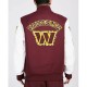 Washington Commanders Animal Patches Wine Varsity Jacket Washington Commanders Animal Patches Wine Varsity Jacket