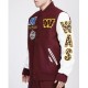 Washington Commanders Animal Patches Wine Varsity Jacket Washington Commanders Animal Patches Wine Varsity Jacket