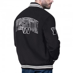 Washington Commanders Blackout Corduroy Varsity Jacket
