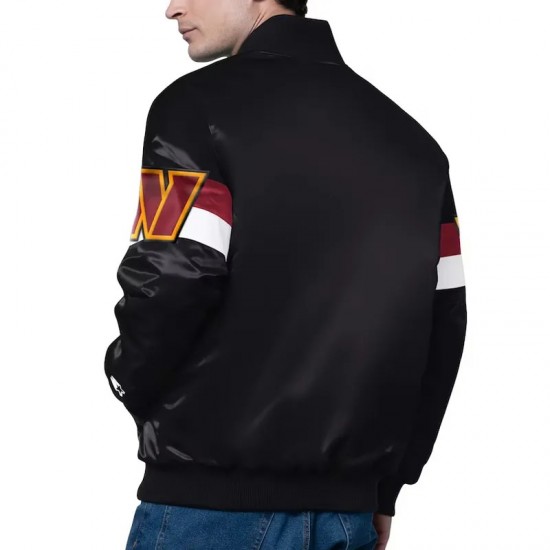 Washington Commanders Triple Option Varsity Satin Jacket