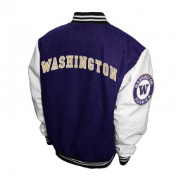 Washington Huskies Graduate Purple and White Varsity Jacket Washington Huskies Graduate Purple and White Varsity Jacket