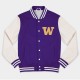 Washington Huskies Purple and Off White Varsity Jacket
