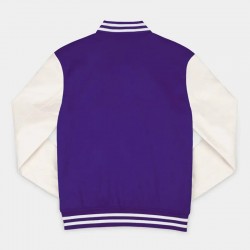 Washington Huskies Purple and Off White Varsity Jacket
