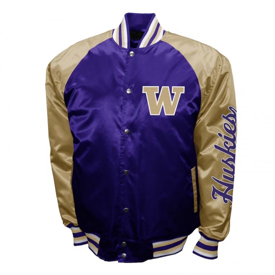 Washington Huskies The Game Purple Satin Jacket Washington Huskies The Game Purple Satin Jacket