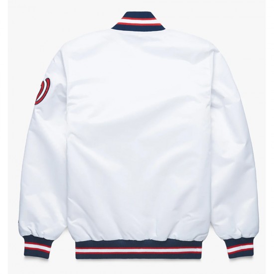 Washington Nationals Classic White Satin Jacket Washington Nationals Classic White Satin Jacket