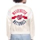 Washington Nationals Printed Logo Varsity Satin Jacket Washington Nationals Printed Logo Varsity Satin Jacket