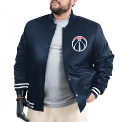 Washington Wizards Adaptive Bold Logo Varsity Satin Jacket
