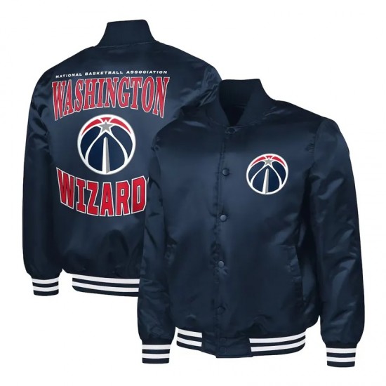 Washington Wizards Adaptive Bold Logo Varsity Satin Jacket