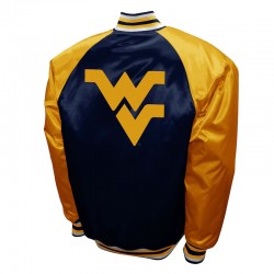 West Virginia Mountaineers The Game Navy Satin Jacket