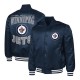 Winnipeg Jets Adaptive Bold Logo Varsity Satin Jacket