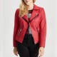 Women’s Vex Zipper Trim Red Leather Jacket Women’s Vex Zipper Trim Red Leather Jacket