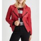 Women’s Vex Zipper Trim Red Leather Jacket Women’s Vex Zipper Trim Red Leather Jacket