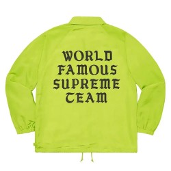 World Famous Supreme Team Green Bomber Satin Jacket