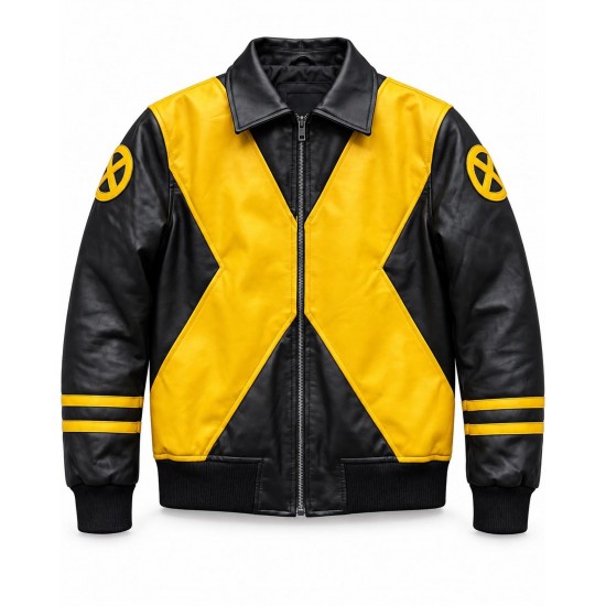 X-Men 97 Yellow Black Bomber Jacket | Wolverine Inspired | Unisex Comic Cosplay Halloween Jacket X-Men 97 Yellow Black Bomber Jacket | Wolverine Inspired | Unisex Comic Cosplay Halloween Jacket