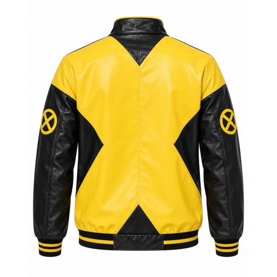 X-Men Inspired Yellow Mutant Leather Jacket | Comic Book Cosplay Jacket X-Men Inspired Yellow Mutant Leather Jacket | Comic Book Cosplay Jacket