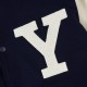 Yale University Navy White Wool Leather Varsity Jacket