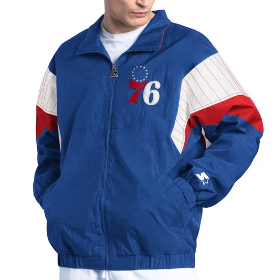 Yard Line Royal Philadelphia 76ers Full-Zip Jacket Yard Line Royal Philadelphia 76ers Full-Zip Jacket
