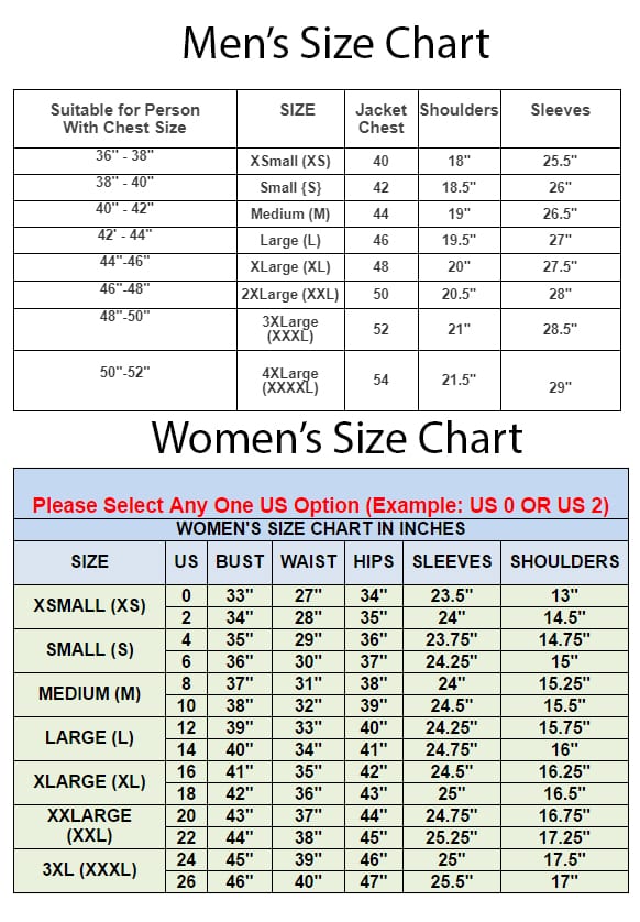 Bsa Size Chart